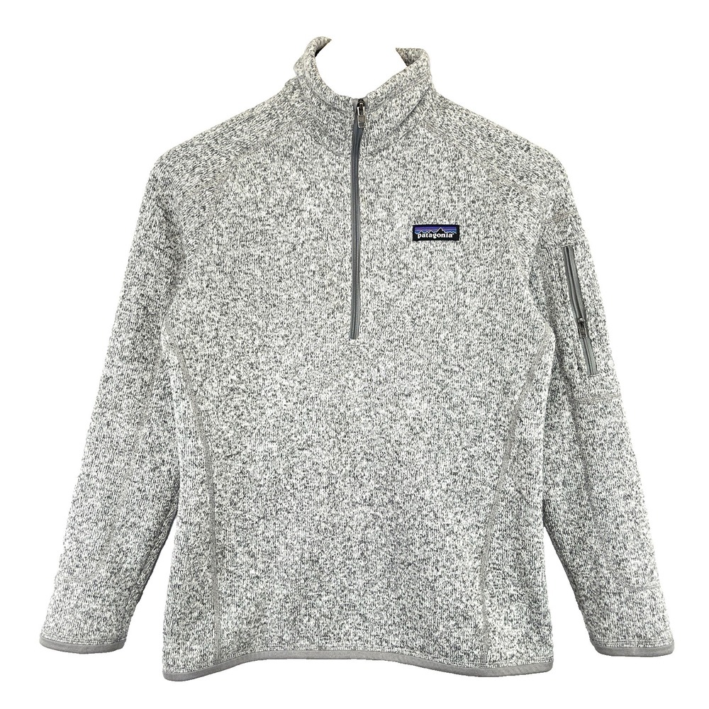 Patagonia Womens Better Sweater 1/4 Zip Pullover XS Heather Gray Outdoor Hiking